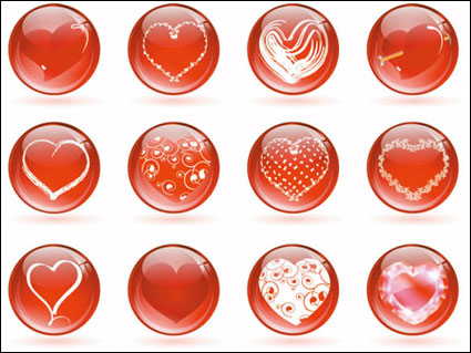 Gorgeous love the icon - vector material