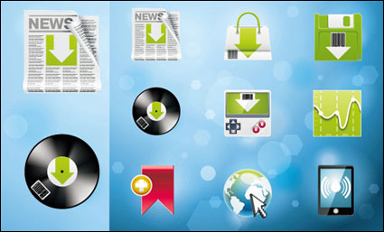 Very delicate system icon vector material -4