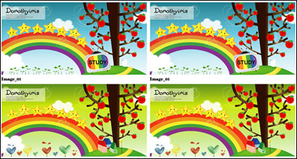 Vector lovely scenery