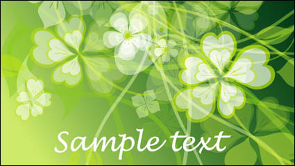 Fresh summer flowers vector background material -3