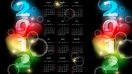 2012 calendar 01 - vector
