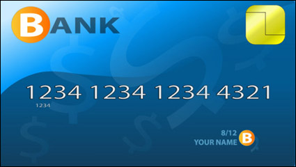 Fine bank card material 04 - vector