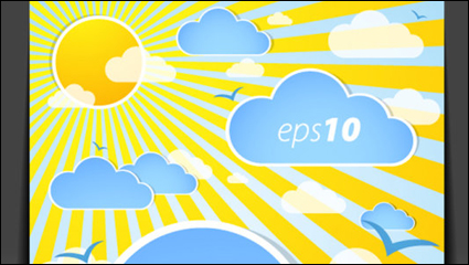 Weather effects Card 01 - vector