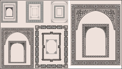 Fine pattern border 05-- vector material