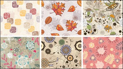 Exquisite hand-painted patterns 02-- vector material