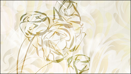 Elegant rose pattern background 01 - vector