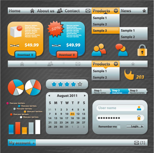 Practical Web Design Elements 04-- vector material
