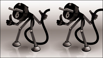 Cartoon plug 04 - vector