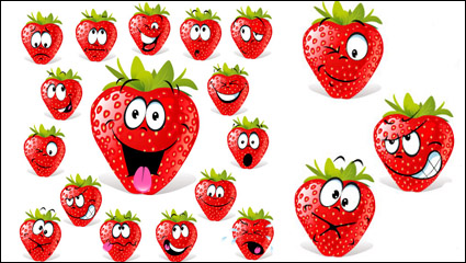 Cartoon fruit expression 03 - vector
