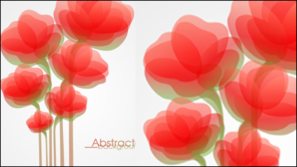 Fashion flowers vector material -4