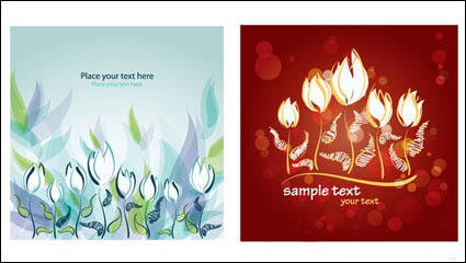 Hand-painted tulips vector material -2