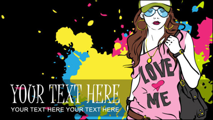 Fashion beauty 01 - vector material