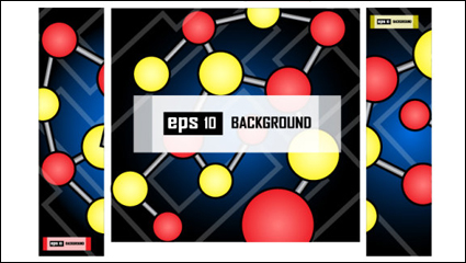 Cartoon Business template background 02 - vector material