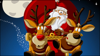 Cute Santa Claus Illustration 04 - vector