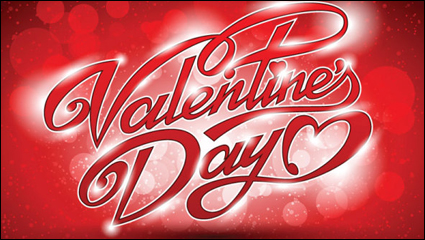 Valentine WordArt background 05 - vector material