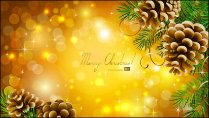 Beautiful Christmas background 03 - vector material