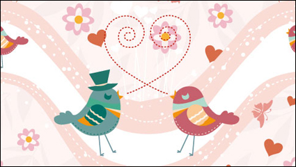 Cartoon animal background 05 - vector material