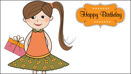 Little girl cartoon 04 - Vector