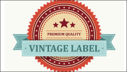 Classic retro stickers 01 - vector material