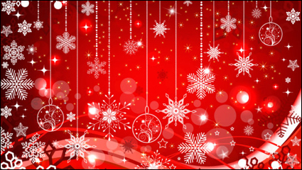 Beautiful Christmas ball background 05 - vector material