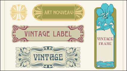 European retro border 03 - vector material