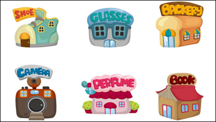 Cute cartoon house 02 - vector material