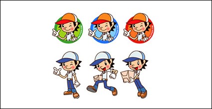 Express personnel vector material