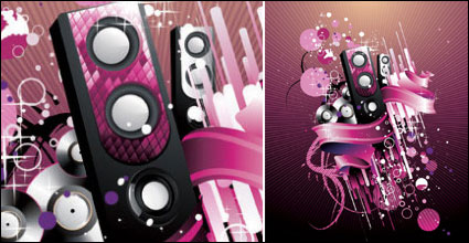 retro disco speakers, music