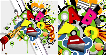 school abc pencil Medals awards ruler