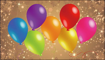 Star background Vector Colorful balloon material