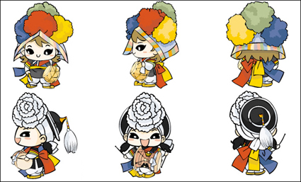 South Korea Cartoon Doll vector