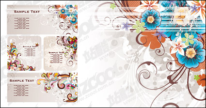 Fun fashion color pattern vector material