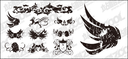 Retro trend element vector material