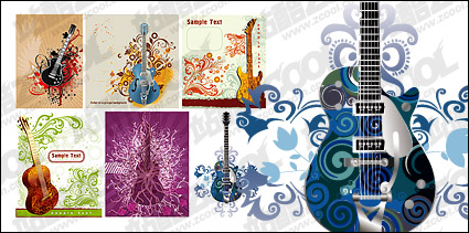 Guitar patterns and vector material