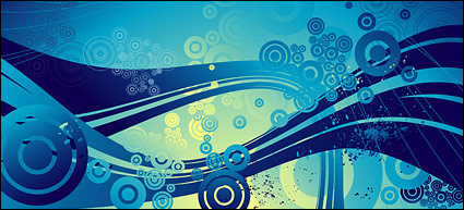 Blue lines and circular elements