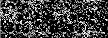 Vector traditional tiled background material-39