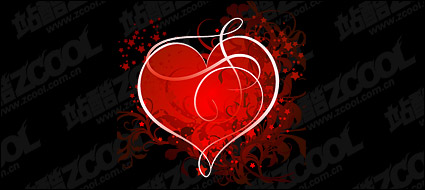 The trend of heart-shaped pattern vector material