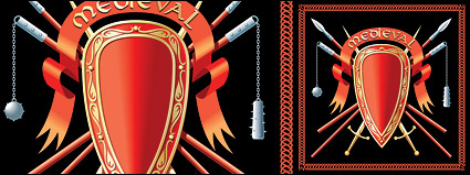 Western ancient warrior vector material and equipment-1