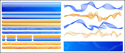 Web Design material - buttons, navigation, Diwen