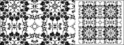 Black-and-white pattern vector material